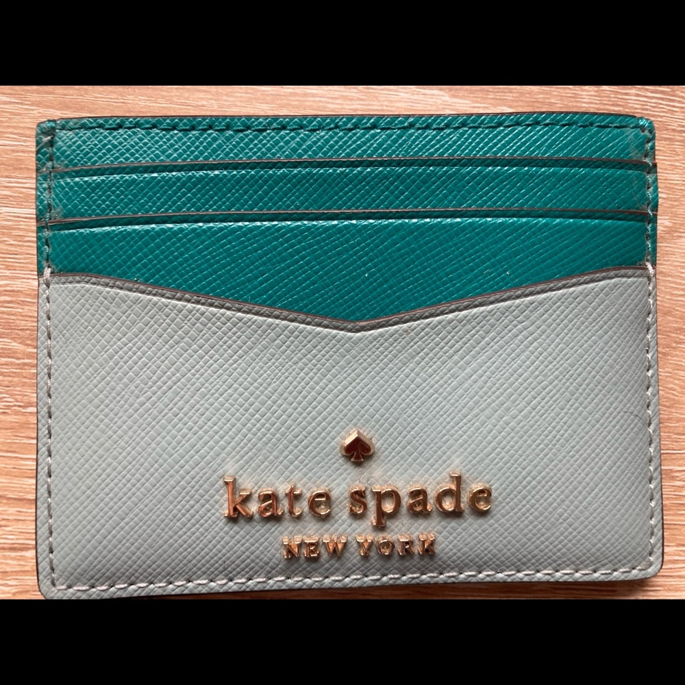Kate Spade Blue 2-toned card holder NWOT